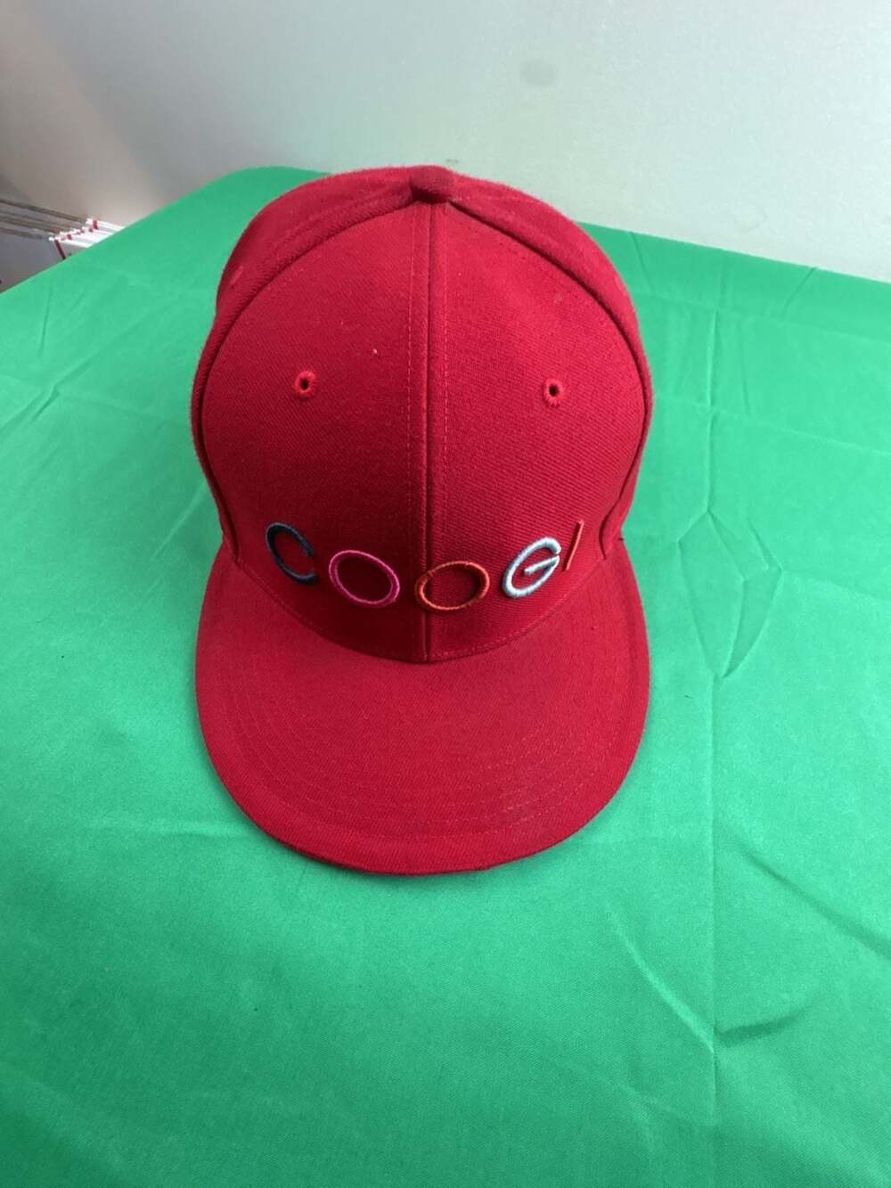 Coogi Red Embroidered Logo Fitted cap size 8
